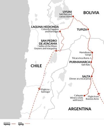 itinerary map