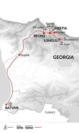 itinerary map