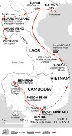 itinerary map