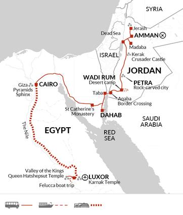 itinerary map
