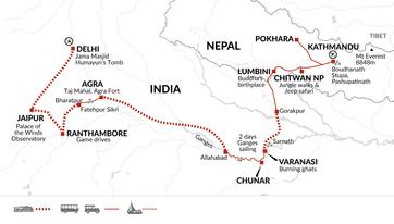 itinerary map