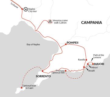 itinerary map
