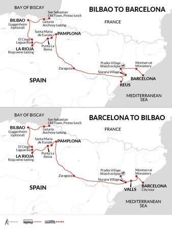 itinerary map