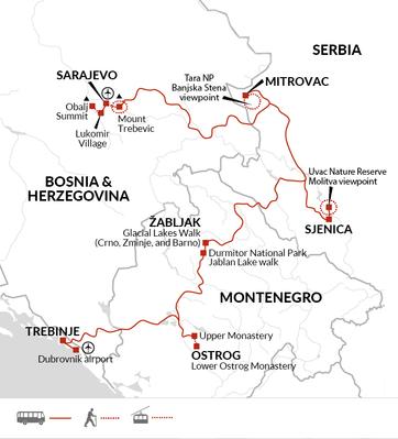 itinerary map