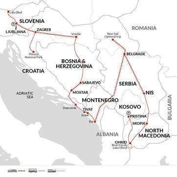 itinerary map