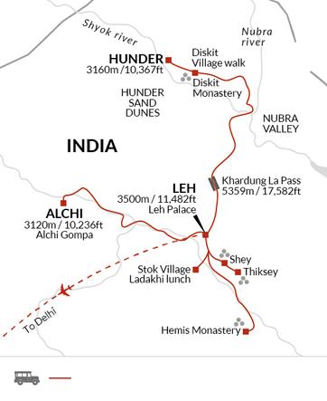 itinerary map