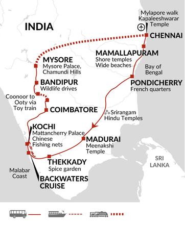 itinerary map