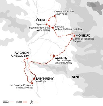 itinerary map
