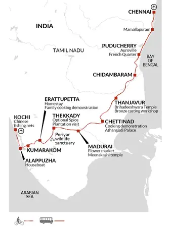 itinerary map