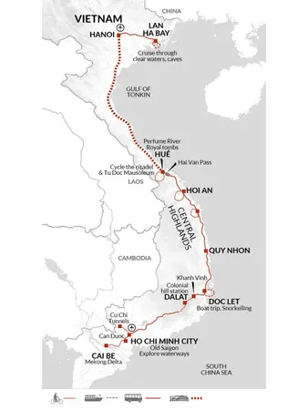 itinerary map