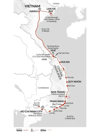 itinerary map