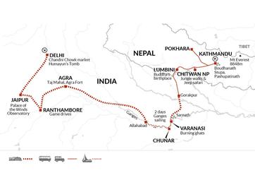 itinerary map
