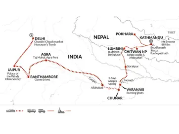 itinerary map