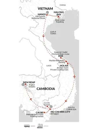 itinerary map