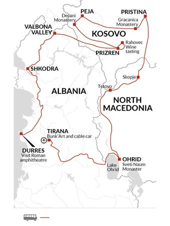 itinerary map