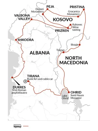 itinerary map