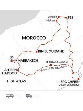 itinerary map