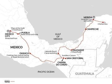 itinerary map