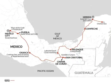 itinerary map