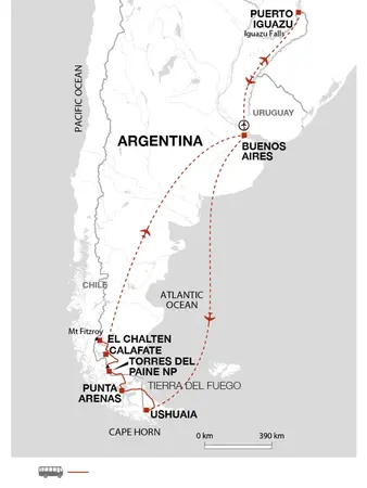 itinerary map