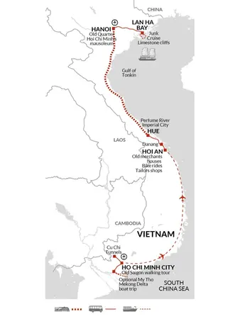 itinerary map
