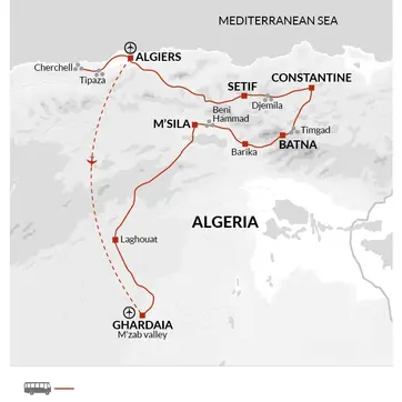 itinerary map