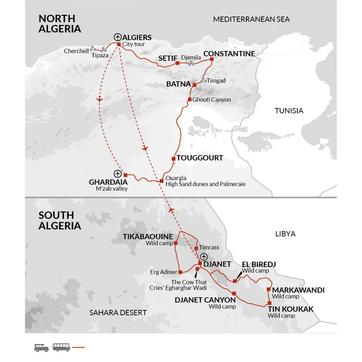 itinerary map
