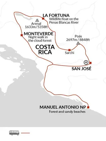 itinerary map