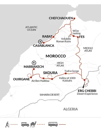 itinerary map