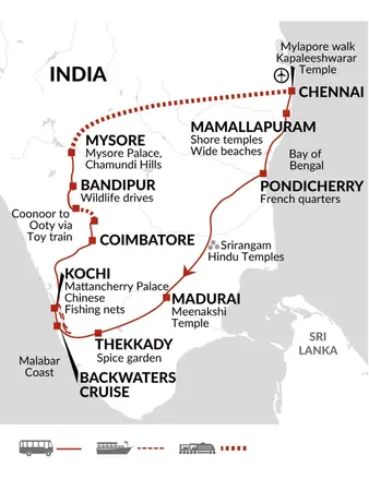 itinerary map