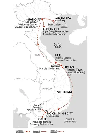 itinerary map