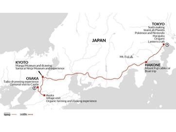 itinerary map