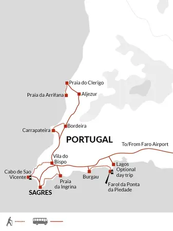 itinerary map