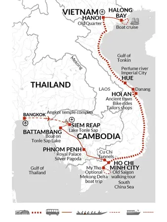itinerary map