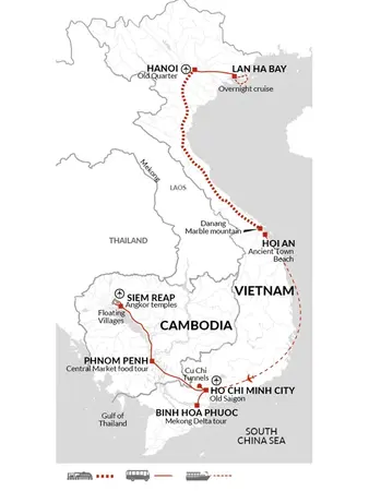 itinerary map