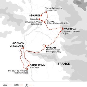 itinerary map