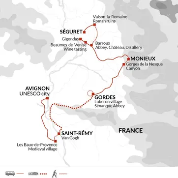itinerary map