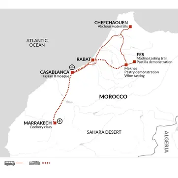 itinerary map