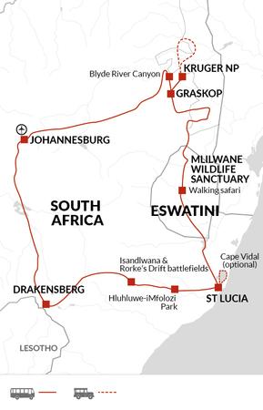 itinerary map