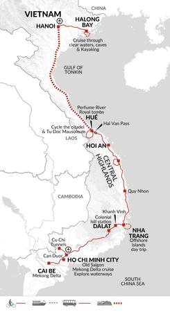 itinerary map