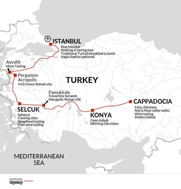 itinerary map