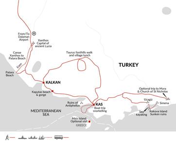 itinerary map