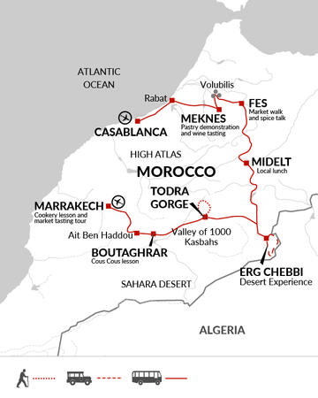 itinerary map