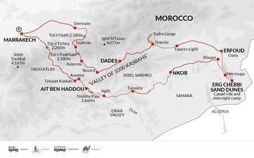 itinerary map