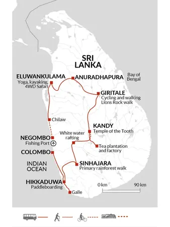 itinerary map
