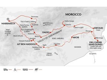 itinerary map