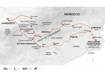 itinerary map