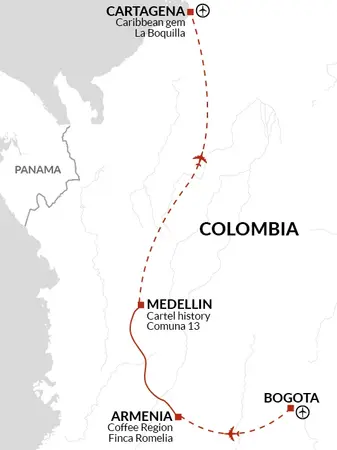 itinerary map