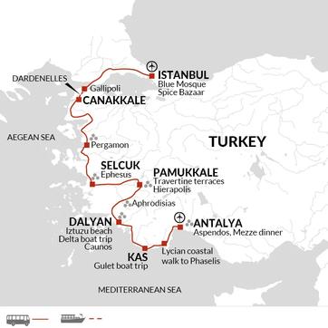 itinerary map