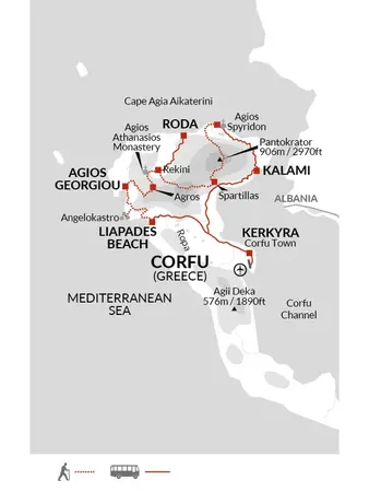 itinerary map